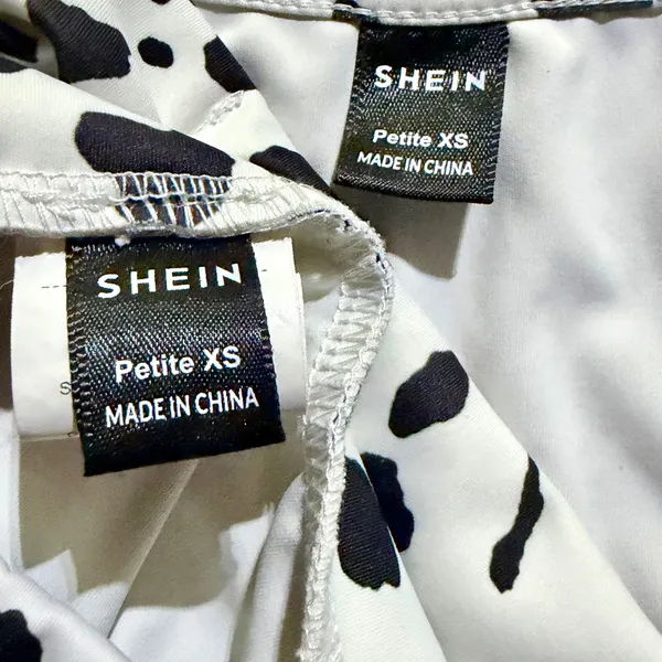 SHEIN Dalmatian Print 2 Piece Activewear Crop Top Shorts Set Petite XS - Image 6