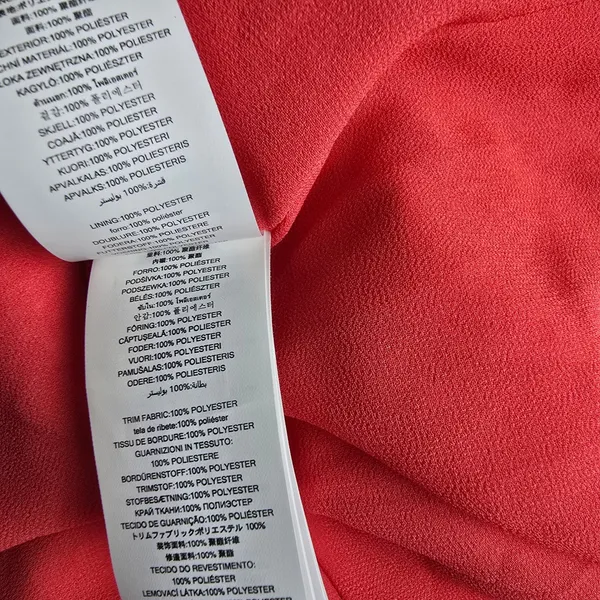 Michael Kors NWT Sea Coral Snake Print Handkerchief Midi Dress Pink Red Size M‎ - Image 8