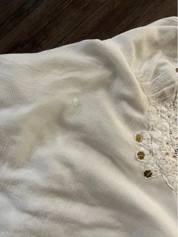 Vintage Y2K Charlotte Russe Halter Top Sz L White Boho - Image 4