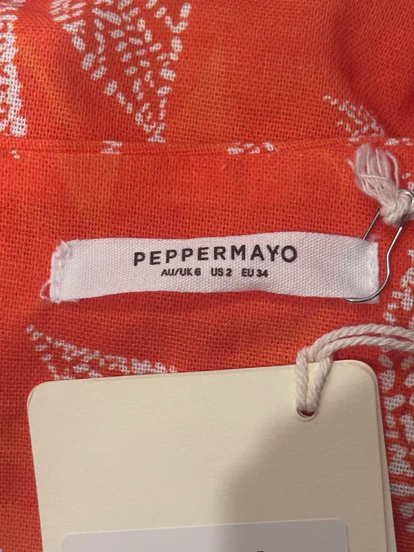 Peppermayo Amazonia Linen Mini Dress In Tropic Sunset - Image 4