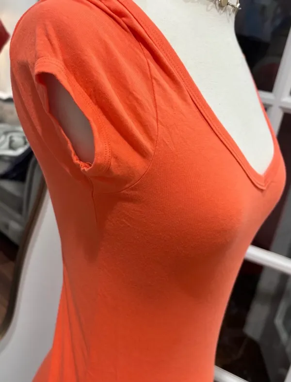 Active USA Coral-Pink Cap-Sleeve Top - Image 6