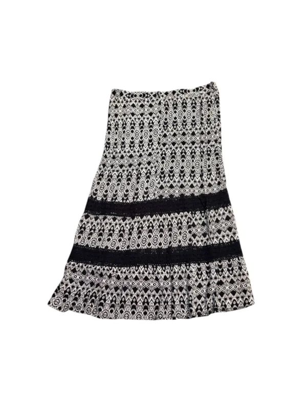 Faded Glory Maxi Skirt Women's Size XL Black White No Belt - Image 6