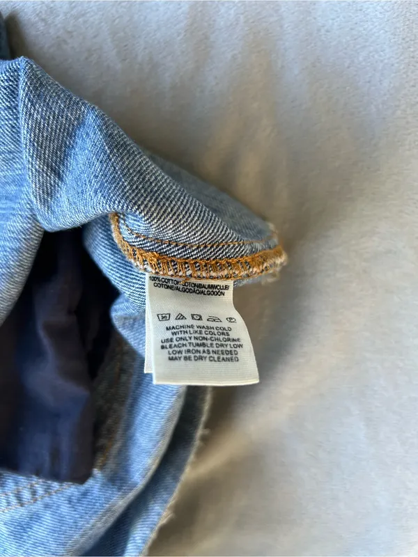 Free People FP Denim Mini Skirt Women's Size 2 Button /Zip Front Boho Jean Skirt - Image 6
