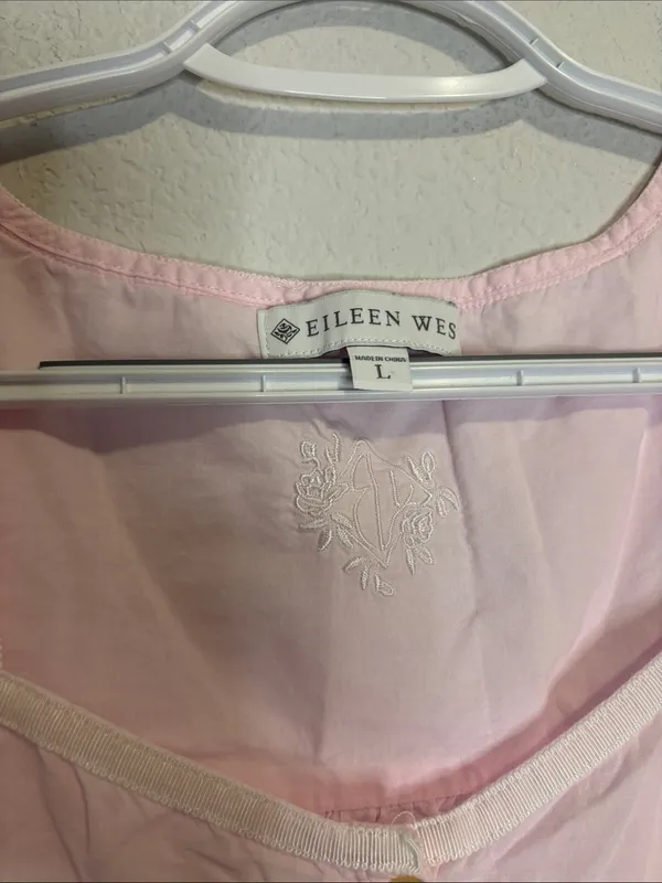 Eileen West Light Rosy Pink Sleeveless Midi Night Dress with Button Front - Image 2