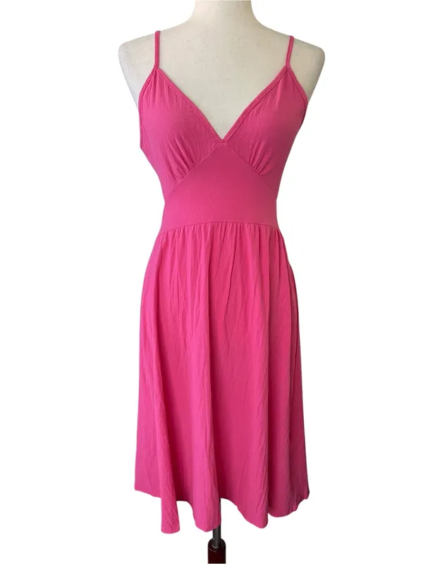 beachsissi V Neck Solid Color Tie Back Dress - Image 12