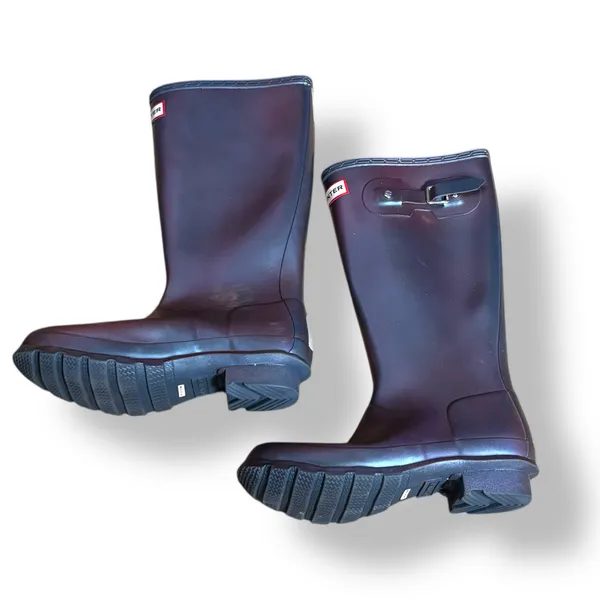 Hunter Original Tall Gloss Rain Boots Purple Iridescent Waterproof Wellies 5 - Image 14