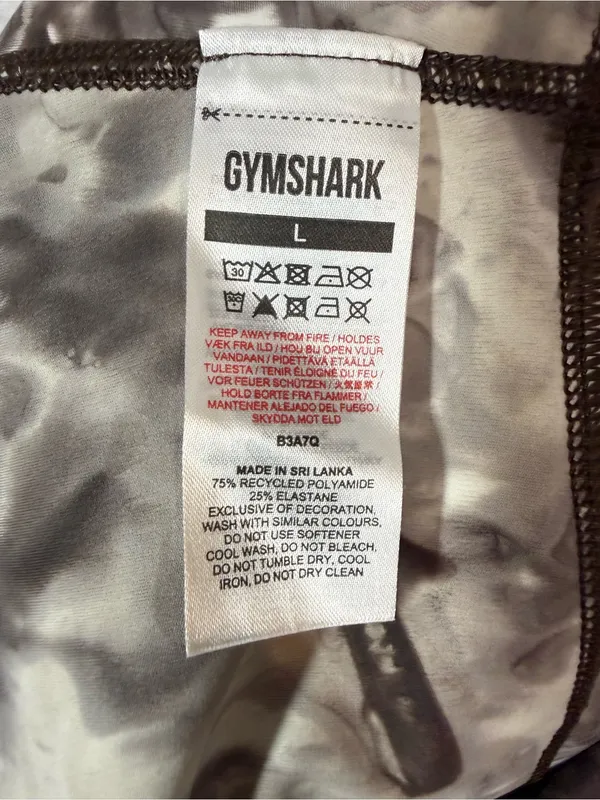 Gymshark Grey Marble-Print Romper, Large - Image 5