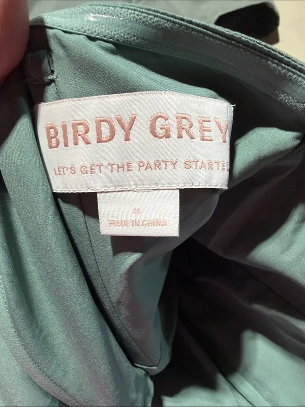 Birdy Grey NWT Carrie matte sea glass Strapless Evening Gown bridesmaid dress S - Image 10