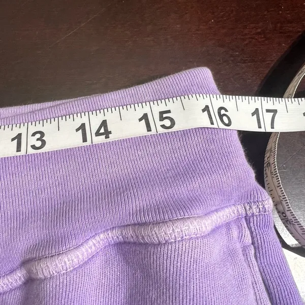 NSF Sayde Distressed Slim Jogger Sweatpants Purple Large - Image 7