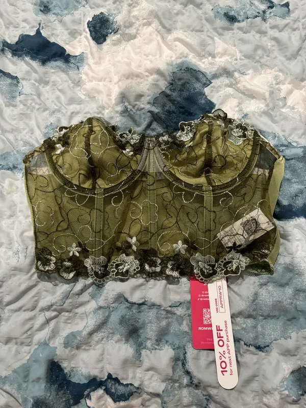Romwe Fairycore Bustier Top, Sz S - Image 2