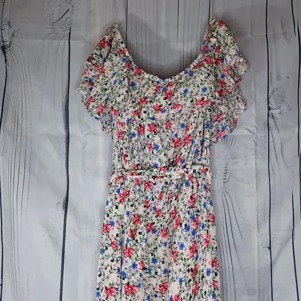 Umgee strapless flowy boho floral wide leg jumpsuit - Image 12