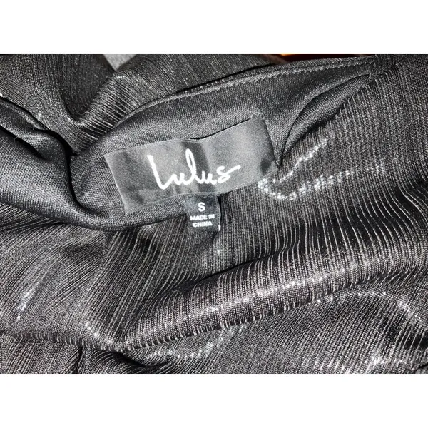 Lulus Dream Big Metallic Puff Long Sleeve Midi Dress in Black Size S - Image 6