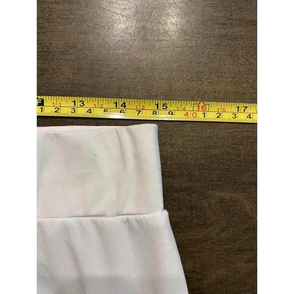 IC by Connie K Womens White Wide Leg Palazzo Pants Elastic Waist Size Medium - Image 5
