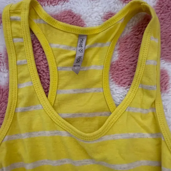 💛 Y2K SUNSHINE STRIPE RACERBACK TANK SMALL 💛 Yellow - Image 3