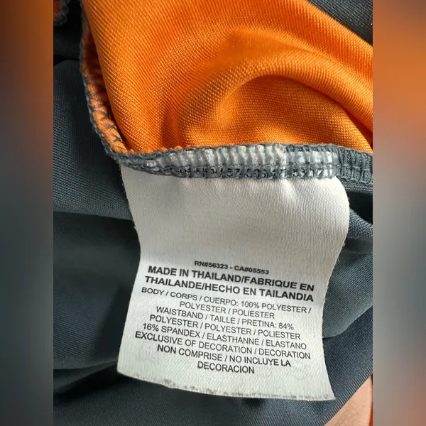Nike Dri-FIT Gray & Orange Running‎ Shorts Size XS - Image 7
