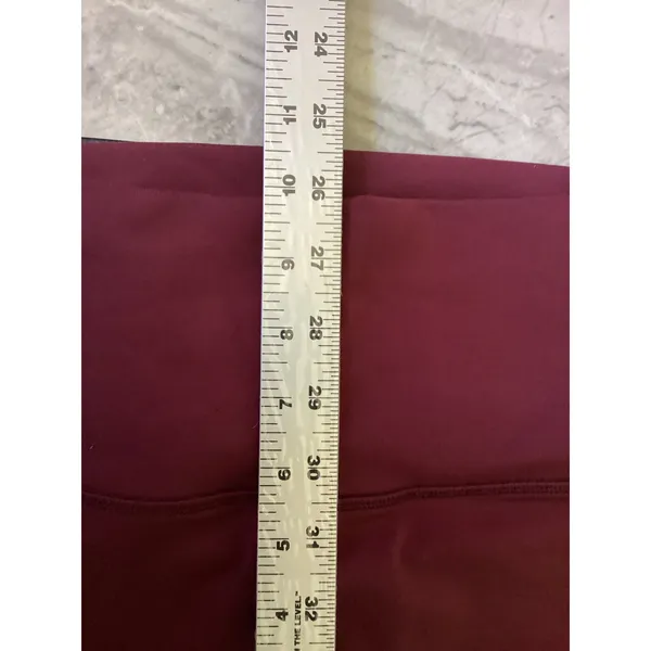 Alo Yoga Burgundy High Waist Mesh Panel Crop Leggings W5475R Size Small - Image 8