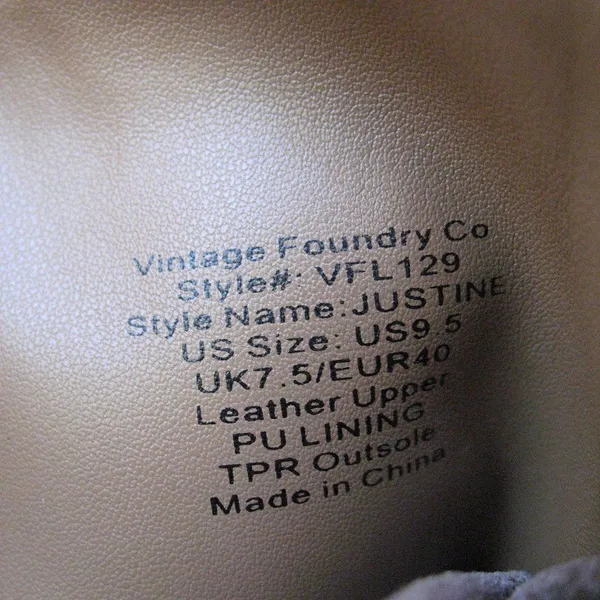 Vintage Foundry Womens 9.5 Brown Buckle Justine Ankle Boots - Image 7