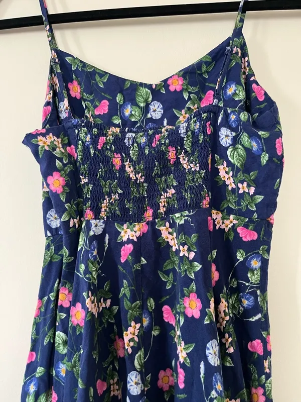 Old Navy Floral Mini Sundress Cottagecore Small Blue Pink Feminine Summer Casual - Image 5