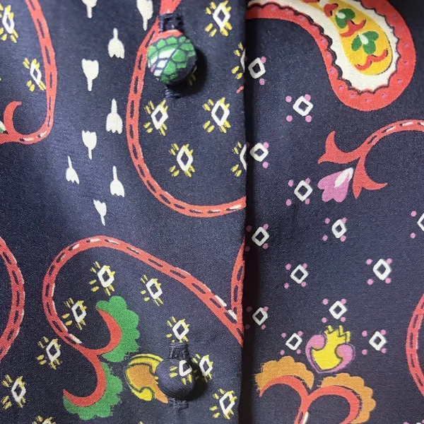 Lorch 70s Long Sleeve Paisley Blouse with Pussybow Necktie - Image 4