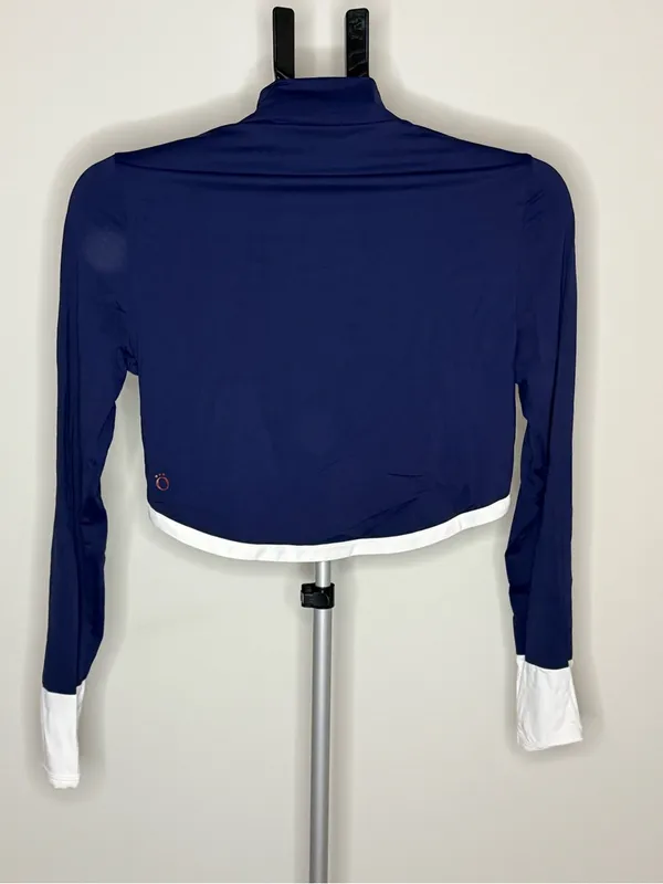 KINONA Athletic Zip Jacket | Women’s S/M | Navy with Contrast Trim - Image 3