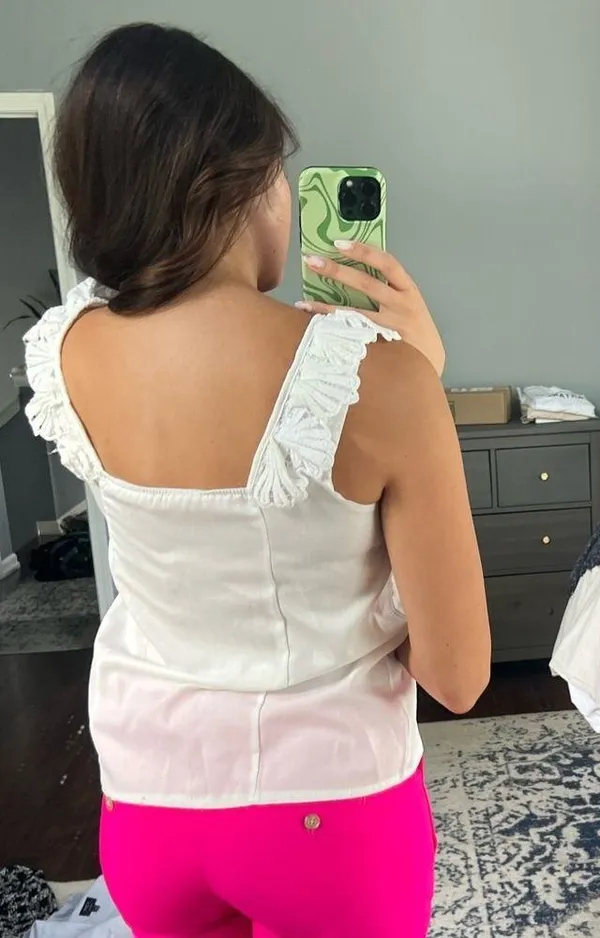 Lace White tank - Image 4