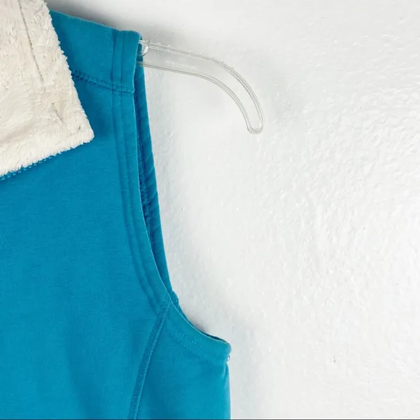 L.L. BEAN Aqua Blue Fleeced Lined Full Zipper Vest Size XS Hiking Outerwear Cozy - Image 5