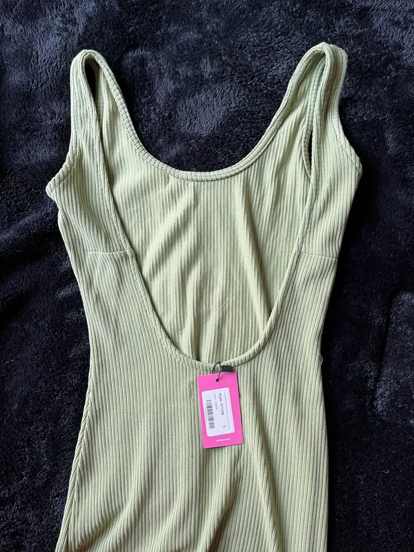 Edikted Chia Ribbed Backless Dress - Image 3