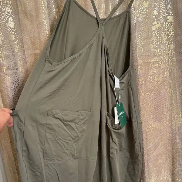 Halara Olive Green Ankle‎ Length Casual Loose Tapered Jumpsuit Med NWT - Image 6