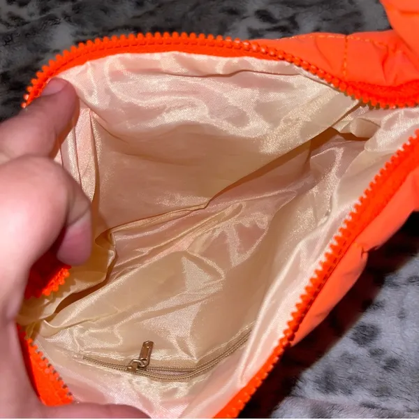 Unbranded Quilted puffer purse Orange - Image 4