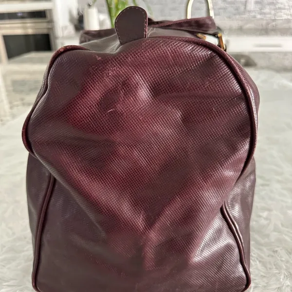 Vintage Bottega Veneta Leather Overnight‎ Duffle Bag - Image 2