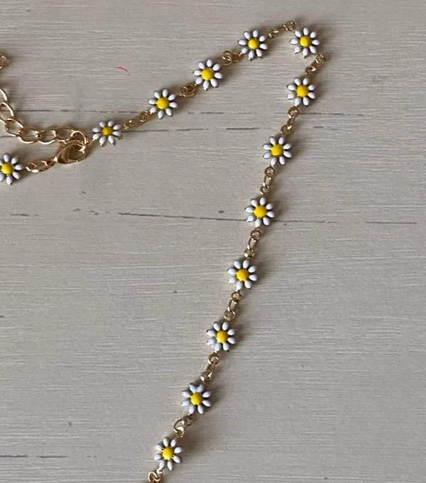 Madewell NWOT Enamel Daisy Bohemian Necklace - 19 - Image 2