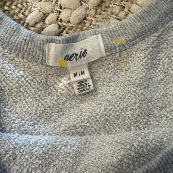 Aerie Crop Top Tank Top Gray Women’s Size M - Image 5