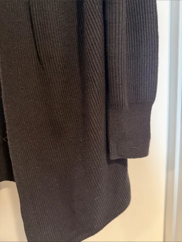 Ann Taylor Black Open-Front Ribbed Cardigan - Image 6