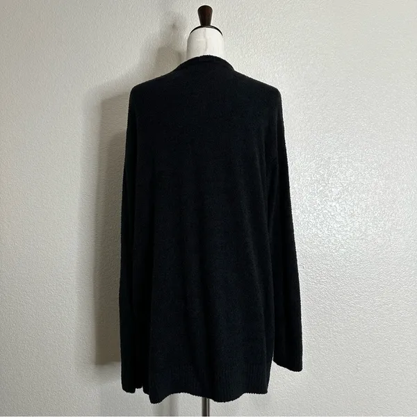 Barefoot Dreams Cozychic Lite Black Open Front Soft Sweater Cardigan, Sz Large - Image 8