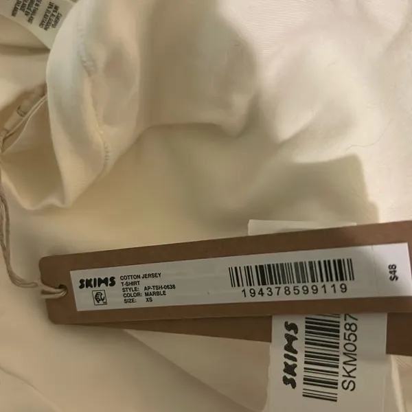 NWT SKIMS (B8) Cotton Jersey T-Shirt in Marble Size XS - Image 5
