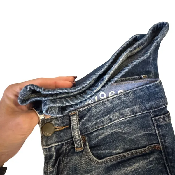 Gap 1969‎ Sexy Boot Jeans Medium Wash Blue Denim Stretch Low Rise 25/0r 0 R Y2K - Image 11