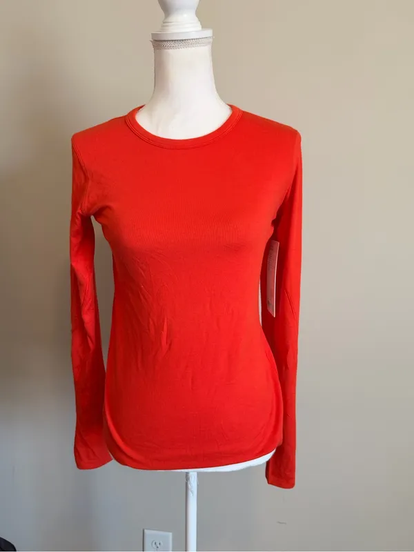NWT Lululemon Hold Tight Long-Sleeve ribbed Shirt size 10 in cherry ember - Image 7