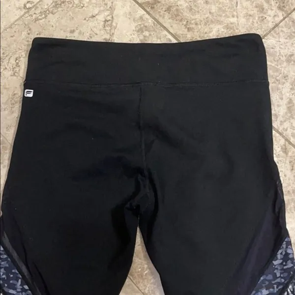 Fabletics Mid-Rise Mesh Powerhold Legging Medium Black Sheer Full Length - Image 14