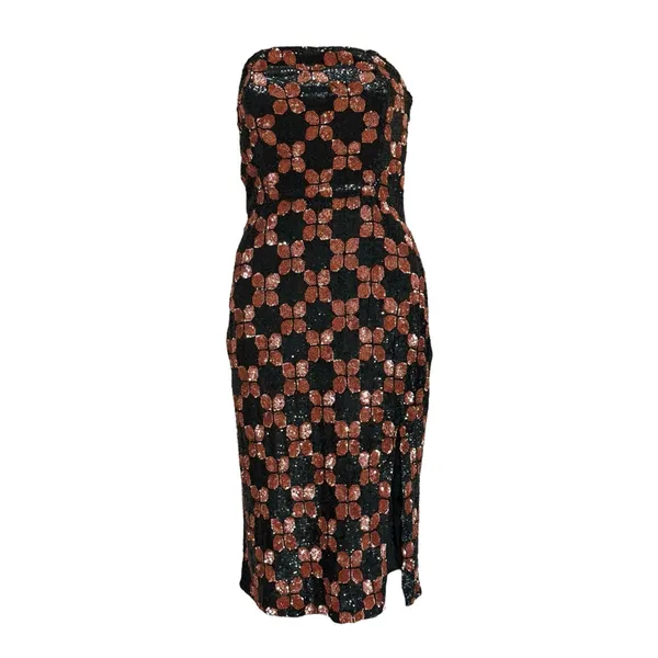 RETROFÊTE Jacqueline Sequin Dress, Black/Pink, Small - Image 5