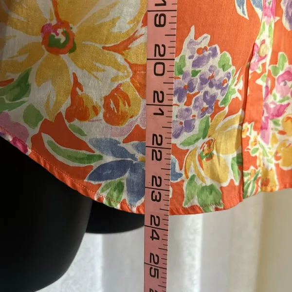 RALPH LAUREN FLORAL COTTON BLOUSE Sz SP - Image 4