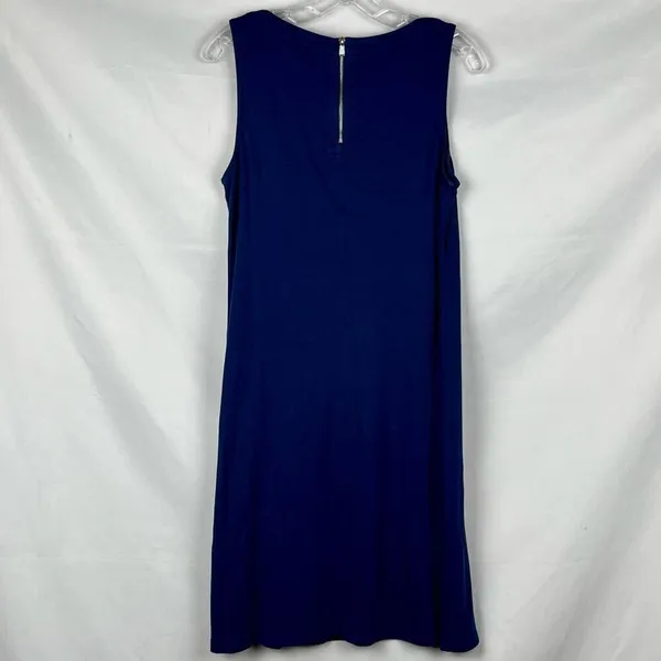 Tommy Bahama Blue Sleeveless Sheath Dress Medium - Image 2