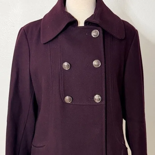 APT 9 Double Breasted Pea Coat Sz‎ Lg Winter Classic Wool Blend Outerwear Jacket - Image 3