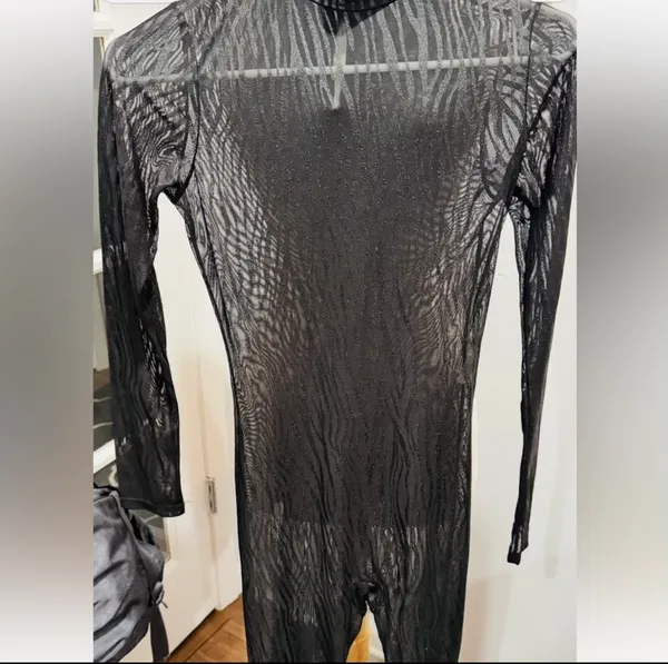 Roma Confidential Black Sheer Catsuit - Image 4