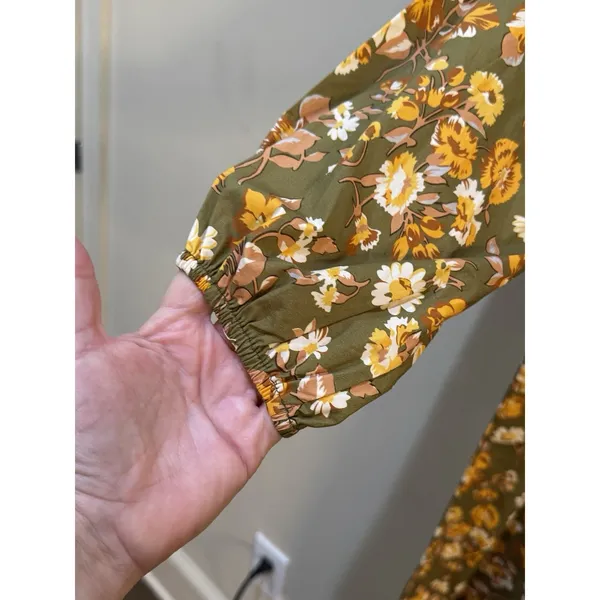 Flora‎ Bea Size Small Multi-Color Danniella Dress in Whiskey Floral 3/4 Sleeves - Image 5