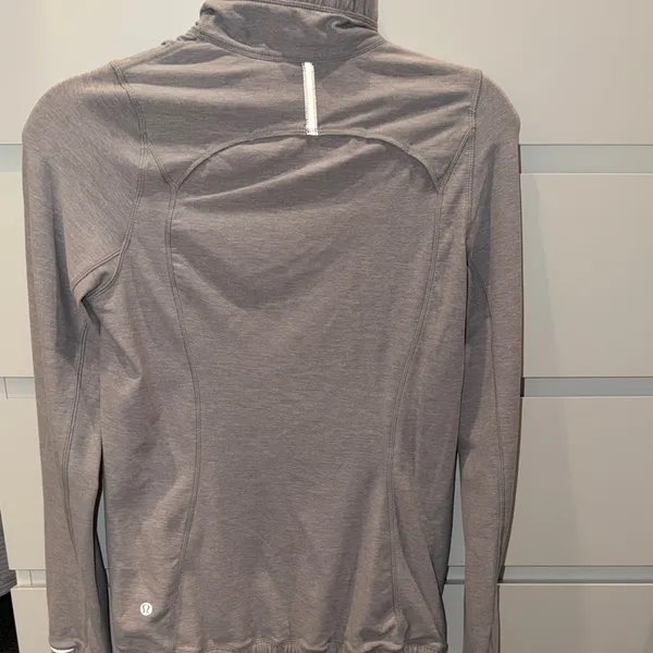 Lululemon 1/2 Zip Forthright Jacket Gray Mock Neck Running Scuba Women - Image 2