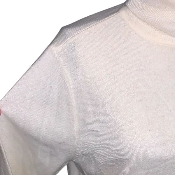 Basic Editions Cream Turtleneck Sweater Super Soft Winter - Image 4