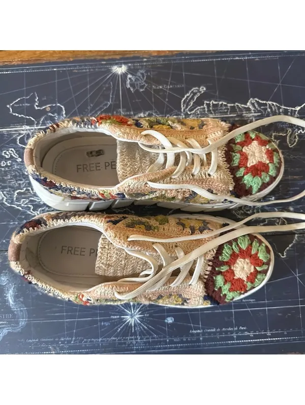 Free People “Catch Me If You Can” Crochet Sneakers – Size 38/8 - Image 5