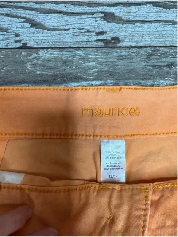 Maurices bright orange High-Waist Women’s Shorts NEW size 13/14 - Image 7