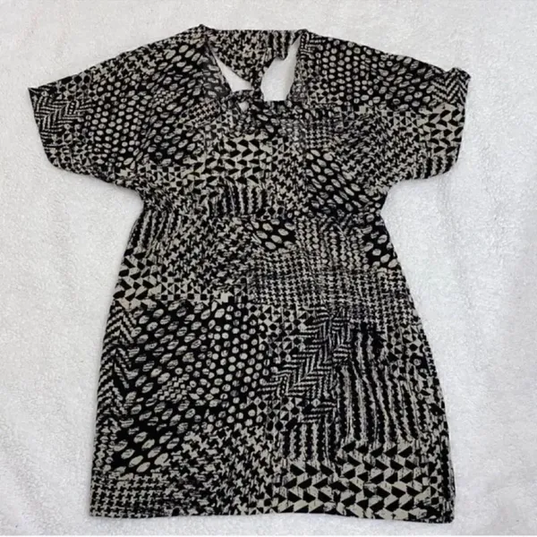 Tramp Puffy Sleeve Mini Dress(Size Small) Black - Image 4