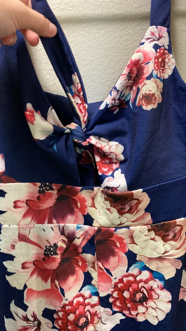 Floral Romper Blue Size L - Image 4